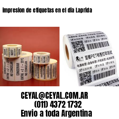 impresion de etiquetas en el dia Laprida