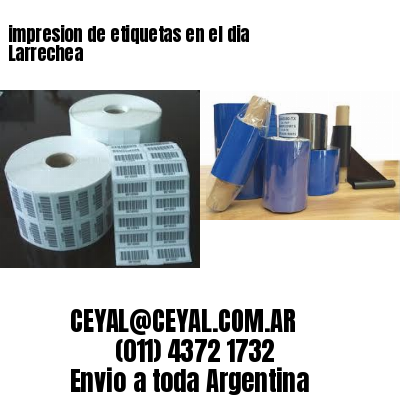 impresion de etiquetas en el dia Larrechea