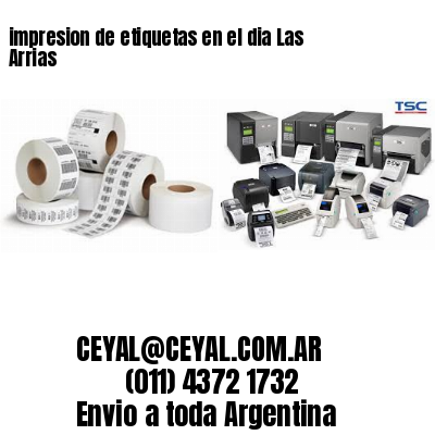 impresion de etiquetas en el dia Las Arrias