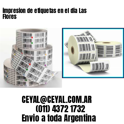 impresion de etiquetas en el dia Las Flores
