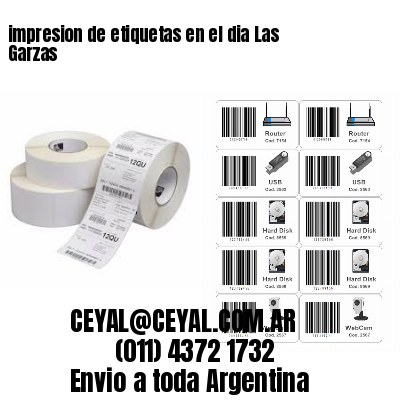 impresion de etiquetas en el dia Las Garzas