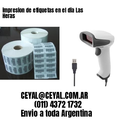 impresion de etiquetas en el dia Las Heras