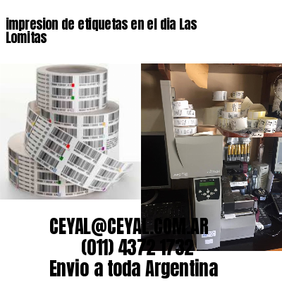 impresion de etiquetas en el dia Las Lomitas