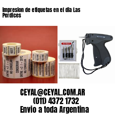 impresion de etiquetas en el dia Las Perdices