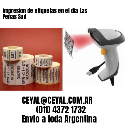 impresion de etiquetas en el dia Las Peñas Sud