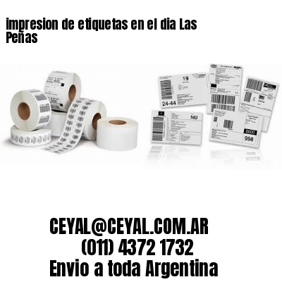impresion de etiquetas en el dia Las Peñas
