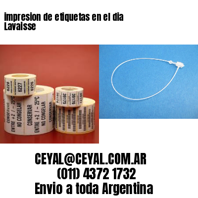 impresion de etiquetas en el dia Lavaisse