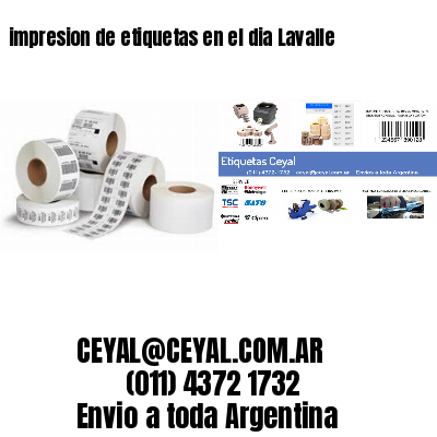 impresion de etiquetas en el dia Lavalle