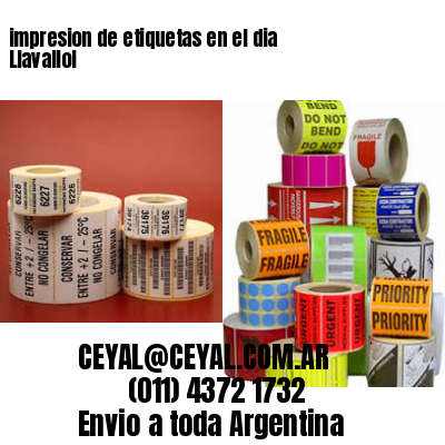 impresion de etiquetas en el dia Llavallol
