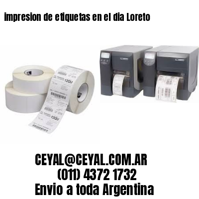 impresion de etiquetas en el dia Loreto