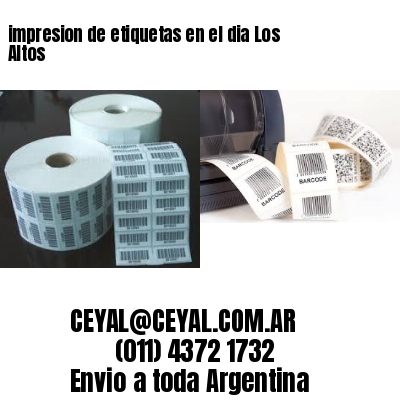 impresion de etiquetas en el dia Los Altos