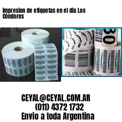 impresion de etiquetas en el dia Los Cóndores