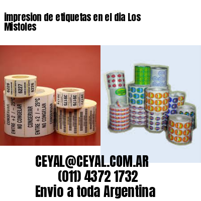 impresion de etiquetas en el dia Los Mistoles
