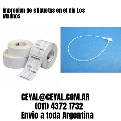 impresion de etiquetas en el dia Los Molinos