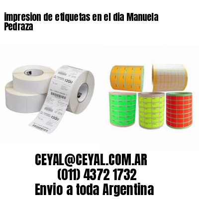 impresion de etiquetas en el dia Manuela Pedraza