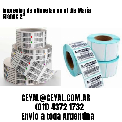 impresion de etiquetas en el dia María Grande 2ª