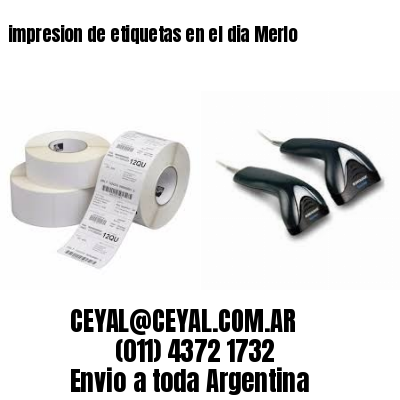 impresion de etiquetas en el dia Merlo