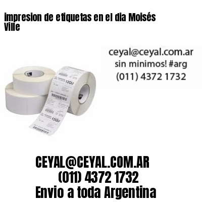 impresion de etiquetas en el dia Moisés Ville