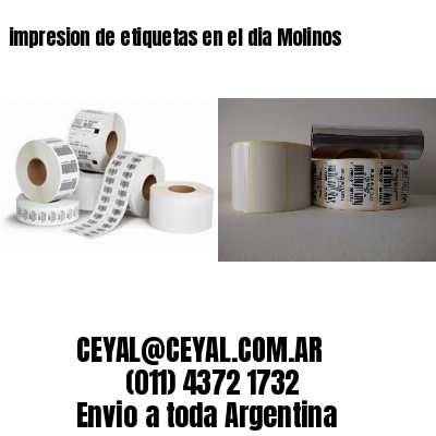 impresion de etiquetas en el dia Molinos