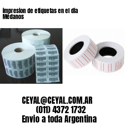 impresion de etiquetas en el dia Médanos