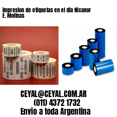 impresion de etiquetas en el dia Nicanor E. Molinas
