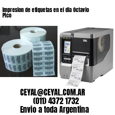 impresion de etiquetas en el dia Octavio Pico