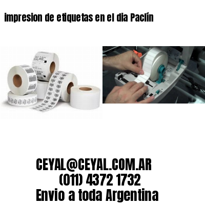 impresion de etiquetas en el dia Paclín