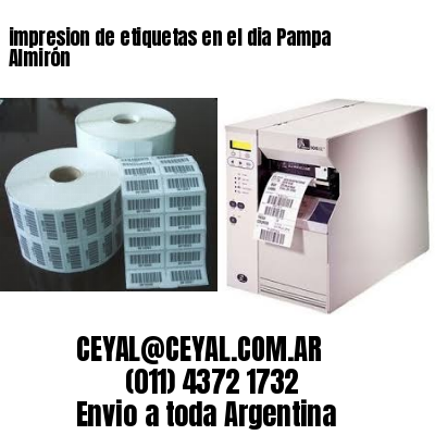 impresion de etiquetas en el dia Pampa Almirón