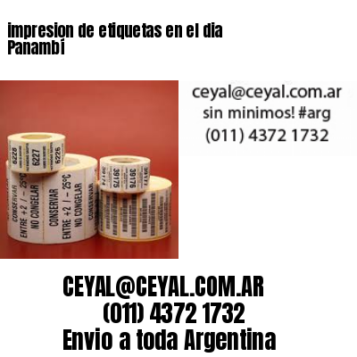 impresion de etiquetas en el dia Panambí