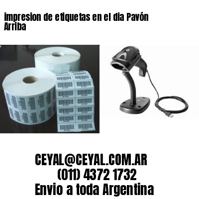 impresion de etiquetas en el dia Pavón Arriba