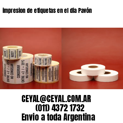 impresion de etiquetas en el dia Pavón