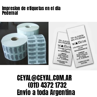 impresion de etiquetas en el dia Pedernal