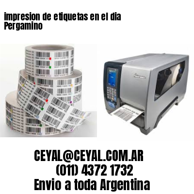 impresion de etiquetas en el dia Pergamino