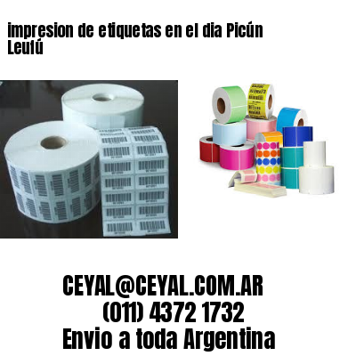 impresion de etiquetas en el dia Picún Leufú