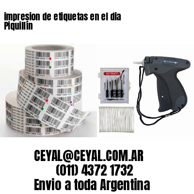 impresion de etiquetas en el dia Piquillín