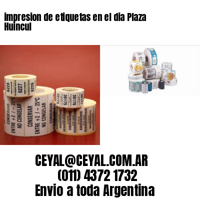 impresion de etiquetas en el dia Plaza Huincul