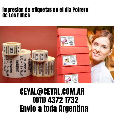 impresion de etiquetas en el dia Potrero de Los Funes