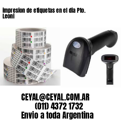 impresion de etiquetas en el dia Pto. Leoni