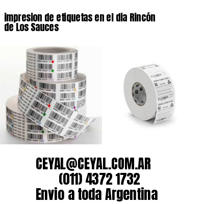 impresion de etiquetas en el dia Rincón de Los Sauces