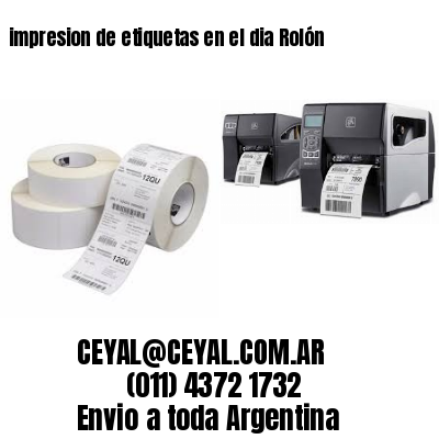 impresion de etiquetas en el dia Rolón