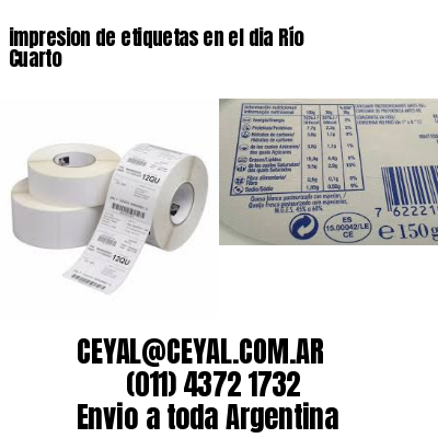 impresion de etiquetas en el dia Río Cuarto