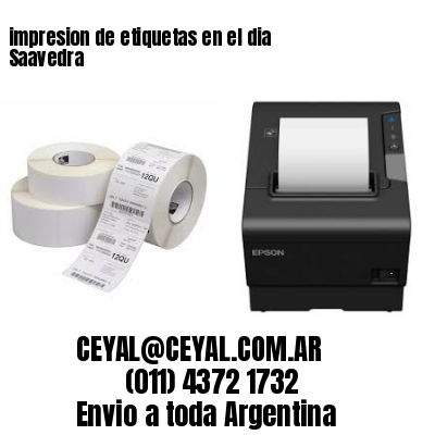 impresion de etiquetas en el dia Saavedra