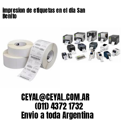 impresion de etiquetas en el dia San Benito