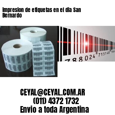 impresion de etiquetas en el dia San Bernardo