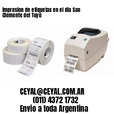 impresion de etiquetas en el dia San Clemente del Tuyú