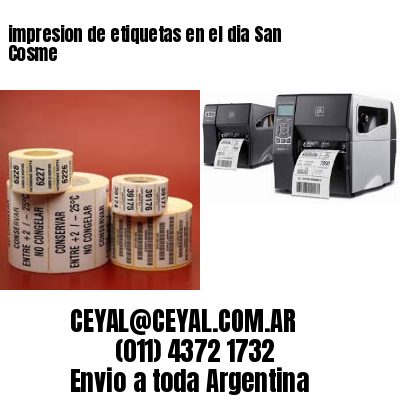 impresion de etiquetas en el dia San Cosme