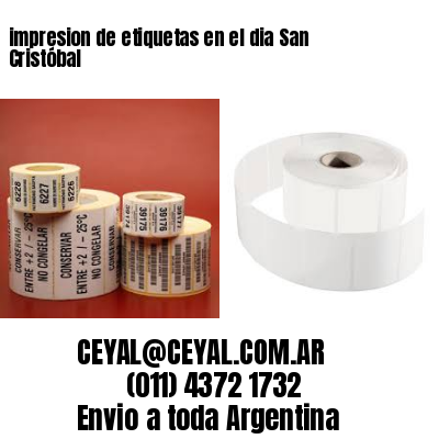 impresion de etiquetas en el dia San Cristóbal