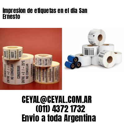 impresion de etiquetas en el dia San Ernesto