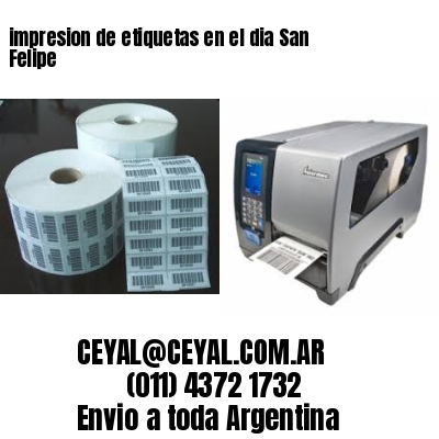 impresion de etiquetas en el dia San Felipe