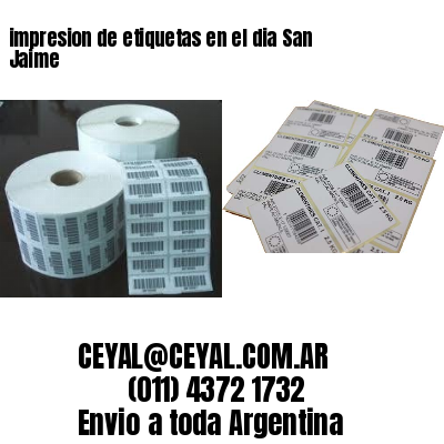 impresion de etiquetas en el dia San Jaime